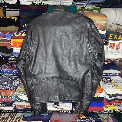 Vintage Protech Leather Apparel Black Biker Motorcycle Vintage Protech Leather Apparel Black Biker Motorcycle