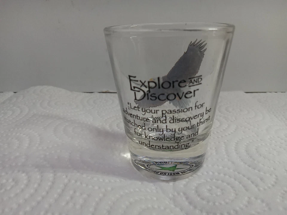 American Expedition~ Explore And Discover~ Bald Eagle Shot Glass~ 2.5" Tall - Image 3 of 4