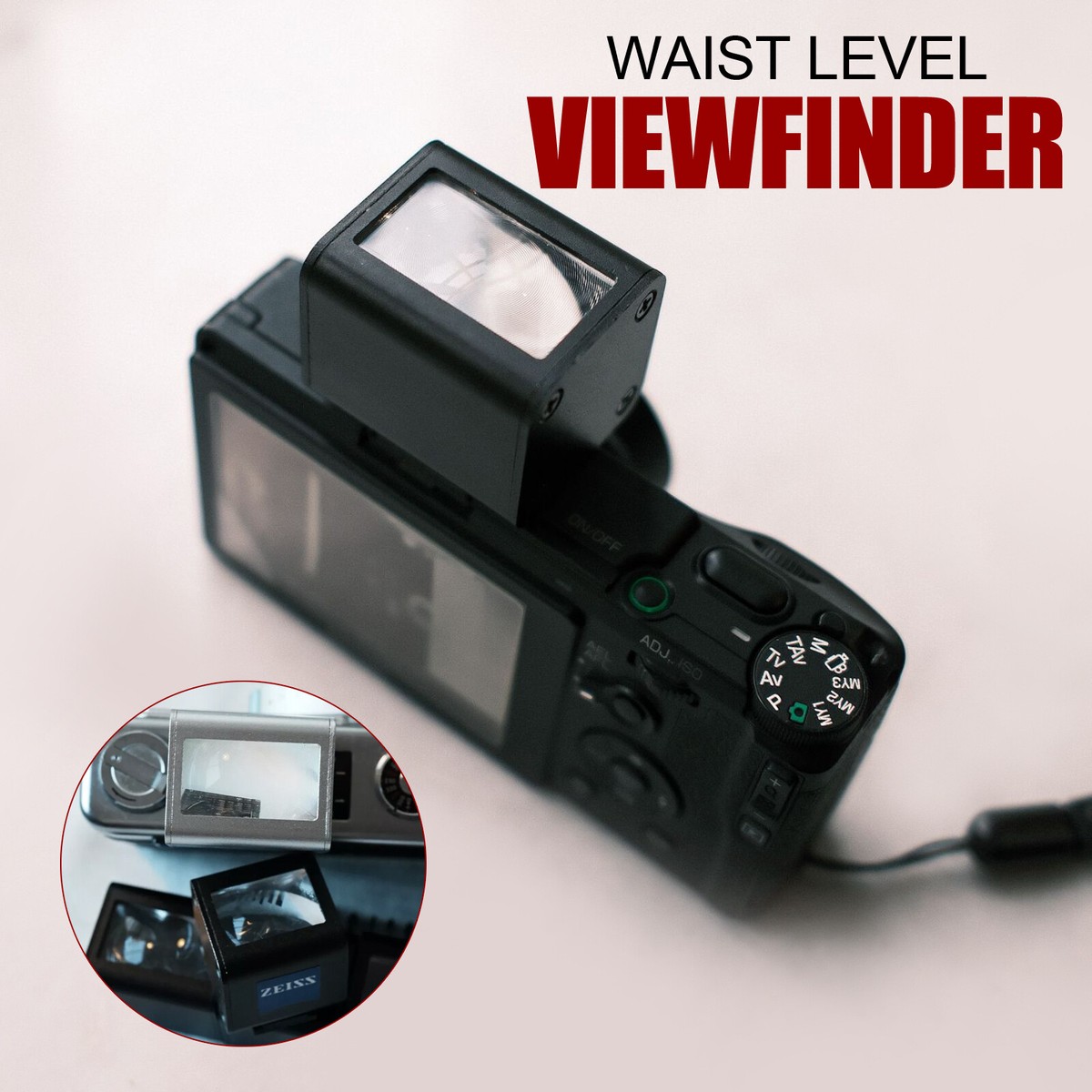 Black Camera 28mm Optical Viewfinder Metal Waist Level Black Camera 28mm Optical Viewfinder Metal Waist Level