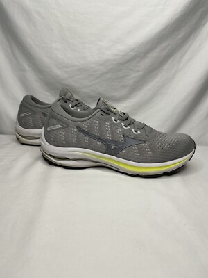 Mizuno Wave Rider 25 J1GD217593 Gray Running Sneakers  Women's Size 10