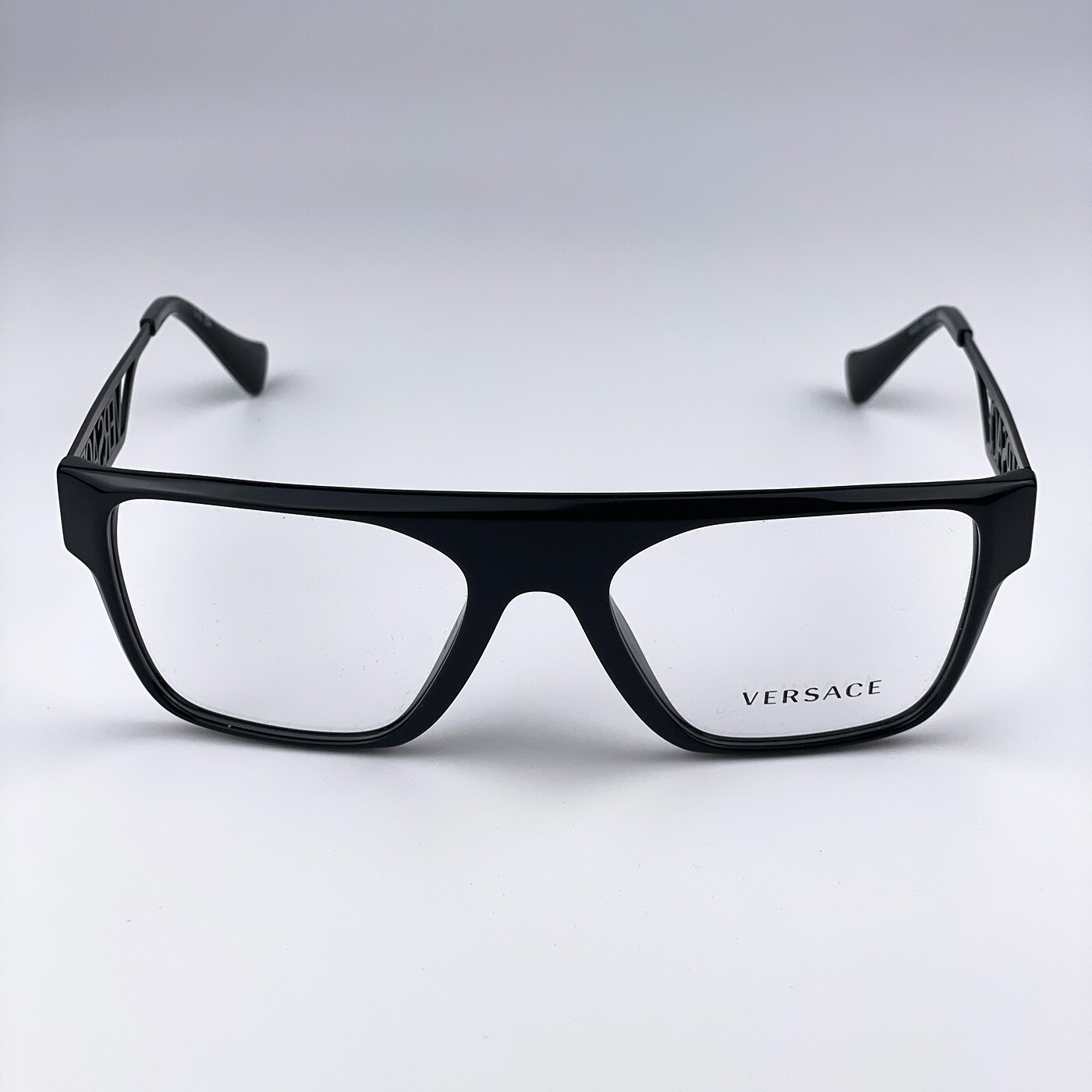 Versace Men AUTHENTIC Eyeglasses Black Frame Logo Demo Square VE3326U 5380 NEW