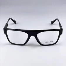 Versace Men AUTHENTIC Eyeglasses Black Frame Logo Demo Square VE3326U 5380 NEW