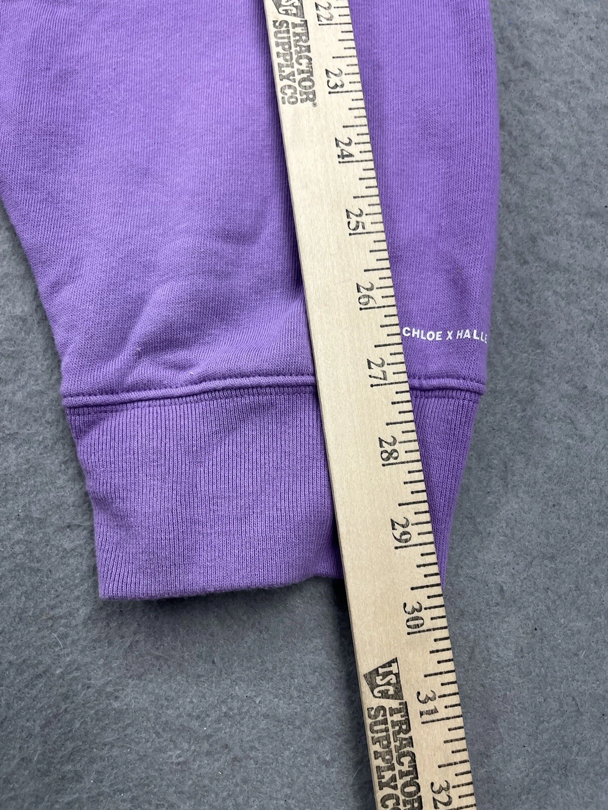 UNDERCOVER Felpa con cappuccio Victorias Secret Chloe Halle ROSA viola SPELL OUT ritagliata XL