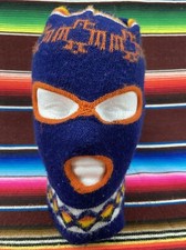 Vtg Face Mask Adult Tight Knit Hat Winter Beanie Ski Cap Balacava Face Covering