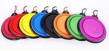 1 Portable Travel Collapsible Foldable Pet Dog Bowl for Food  Water Bowls Dish