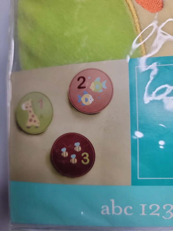 3 шт. Tiddliwinks Причудливый Велюр Младенец Настенное Искусство 1 2 3 Рыбы Жирафы Пчелы - Изображение 2 из 3