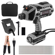 110V Grey Electric Welder Hand Held Welding Machine Kit Digital Arc Welder Tool