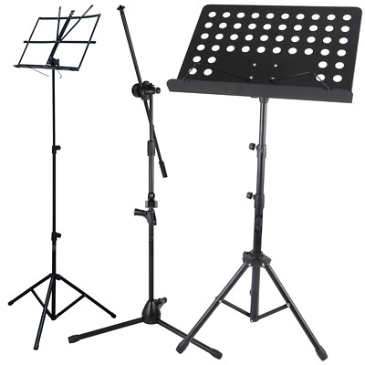 Höhenverstellbar klappbar Musik Orchester Buch Halter Mikrofon Stativ Ständer