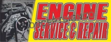 2'X5' ENGINE SERVICE & REPAIR BANNER Outdoor Indoor Sign Auto Used Car Fix Shop