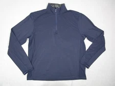 Greyson Jacket Mens Medium Blue 1/4 Zip Performance Pullover Wolf Travel Golf
