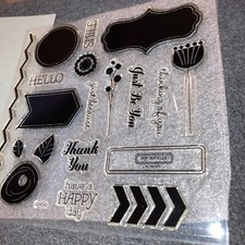 Close to My Heart polymer stamp set retired new in package  HAVE A HAPPY DAY  .