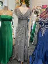 Magic Moms Platinum Evening Special Occasion Mother s Dress size L Crystals
