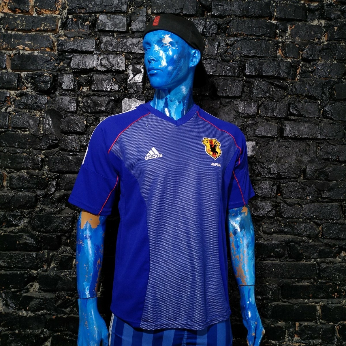 Japan Team Jersey Home football shirt 2002 Blue Adidas Polyester