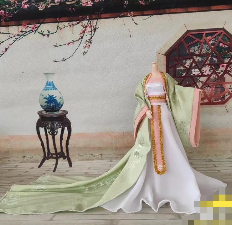1/6 Female Action Figures Retro Hanfu Dress Costumes 12Inch Body
