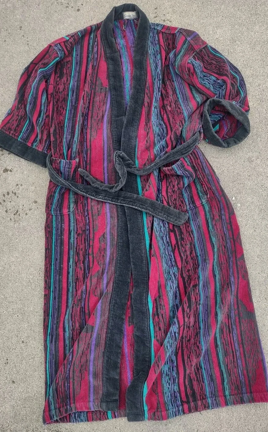 Peignoir de bain vintage Christian Dior Monsieur taille unique coton rétro cachemire années 90