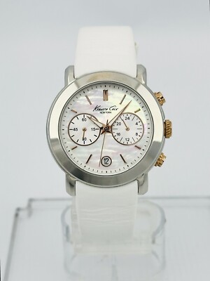Kenneth Cole KC2688 Ladies MOP Dial Chronograph Multifunction Silver Dress Watch