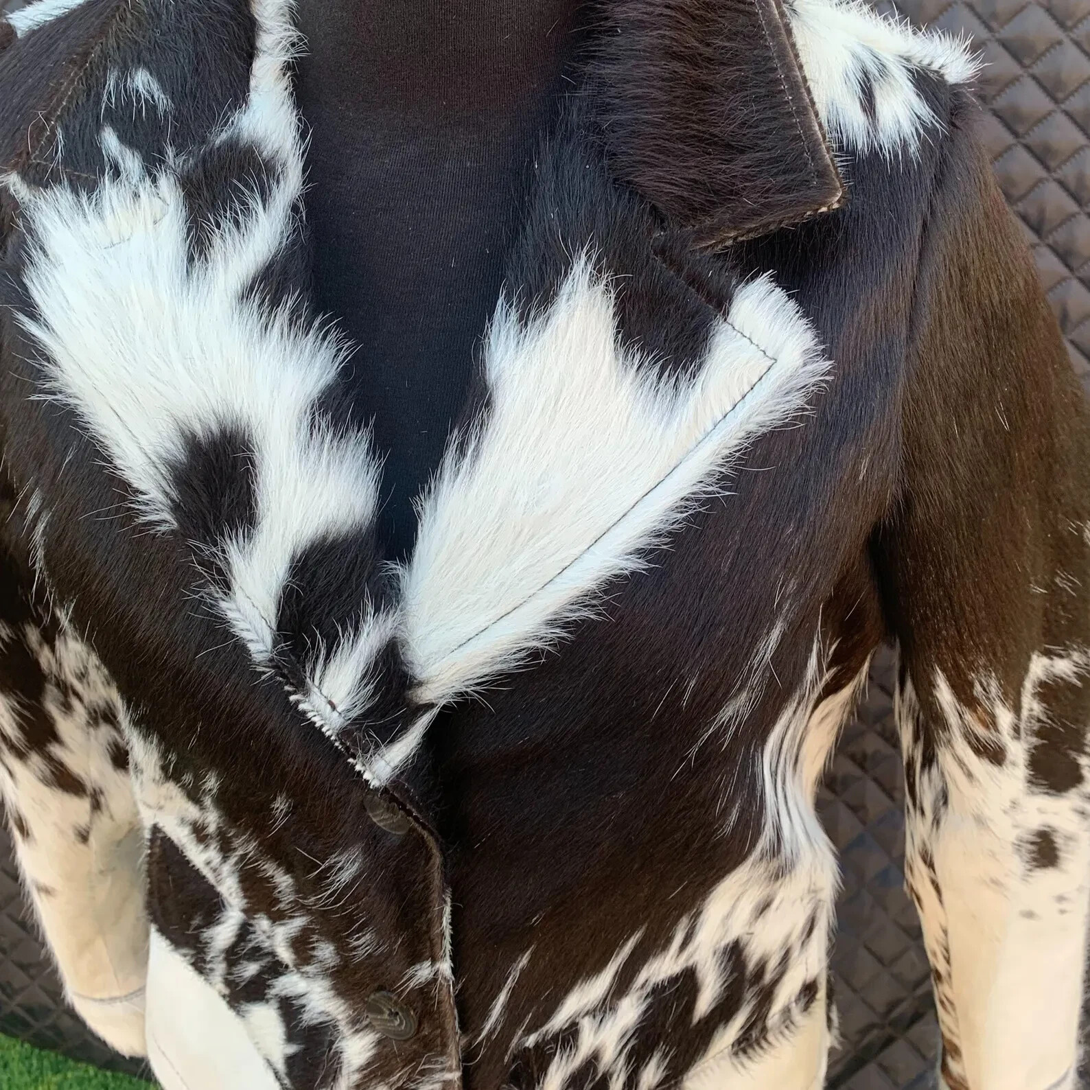 PONY Giacca donna pelle bovina capelli naturali pelle di cavallo stile western blazer cappotto