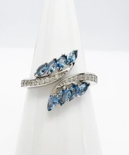 Elegant Willow Adjustable Ring One Size Floral Genuine 925 Sterling Silver 💖