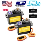 2Pcs Mini Digital Servo High Torque Waterproof Metal Gear Servo for Axial SCX24