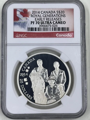 2014 Canada S$20 NGC PF70 Ultra Cameo Royal Generations Early Releases