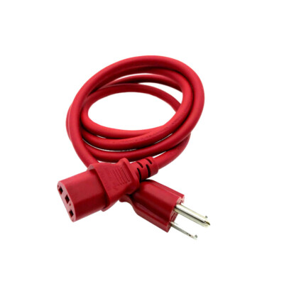 4Ft Power Cord RED for EPSON ARTISAN PRINTER 700 710 725 730 800 810 835 837