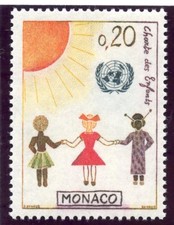 STAMP / TIMBRE DE MONACO N° 602 ** CHARTE DES ENFANTS / ENFANTS SOUS LE SOLEIL