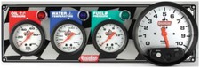 QuickCar 3 Gauge Panel with Tach OP WT FP IMCA Sportmod Quick Car Tachometer