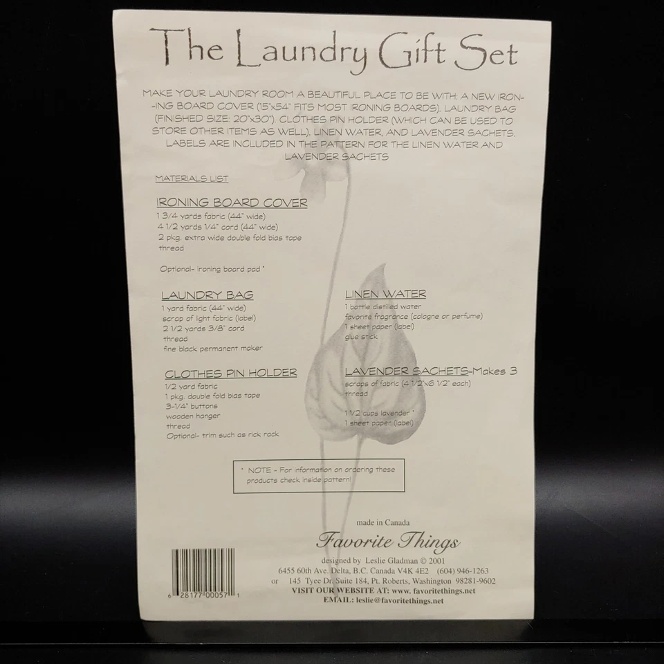 Ironing Board Cover Sewing Pattern - Laundry Bag, Clothes Pin Holder, Sachets - Image 3 of 4