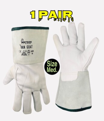 Top Grain Goatskin Aramid Lined Welder Work Gloves, Arc Flash Oil Cut Resistant