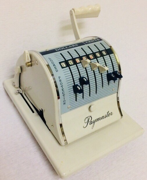 Vintage Paymaster Series S1000 Check Writer Embosser Stamper Machine 7L57145 for sale online eBay