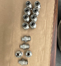 Lot Cajon Stainless Steel Vco X 12 Tsw And Vco X 38 Mnpt. Lot Cajon Stainless Steel Vco X 12 Tsw And Vco X 38 Mnpt.