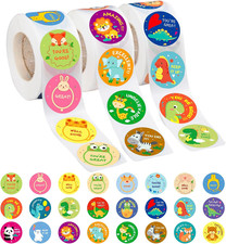 3 Rolls Motivational Stickers for Kids, 1500 Pcs Teacher Reward Stickers School