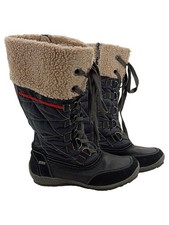 s.Oliver Damen Schneestiefel Winterstiefel Gr. 40 Schwarz Fell gefüttert