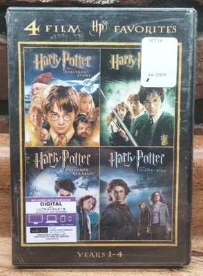 4 Film Favorites: Harry Potter Years 1-4 DVDs Sealed 