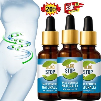 Alko Stop Drops Natural Herbal Wellness Liquid Dietary Supplement for Daily Body
