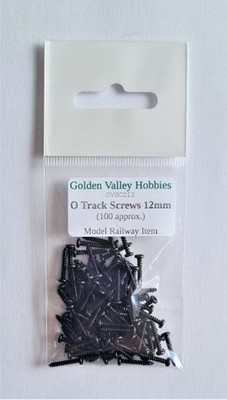 GVSC012 Gleisschrauben 12 mm (Pk100) Spur O & Hornby Oberflächenweichenmotoren
