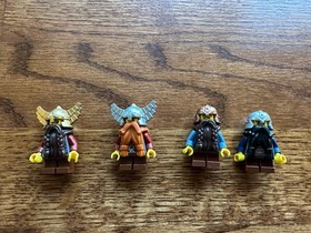 Set of 4 LEGO Castle Dwarves Minifigures Complete With Accessories from 7036