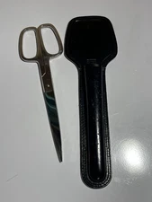 4” Stainless Steel Scissors Made In Italy And Leather Sheath Made In Germany