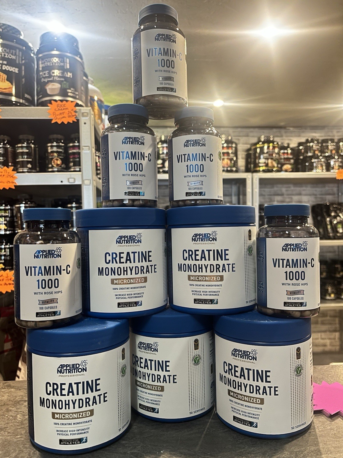 Créatine Applied Nutrition formule enrichie en vitamine C pour stimuler la puissance explosive