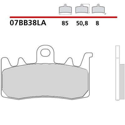 BREMBO FRONT BRAKE PAD KIT FOR APRILIA TUONO 660 21-21 COD. 07BB38LA