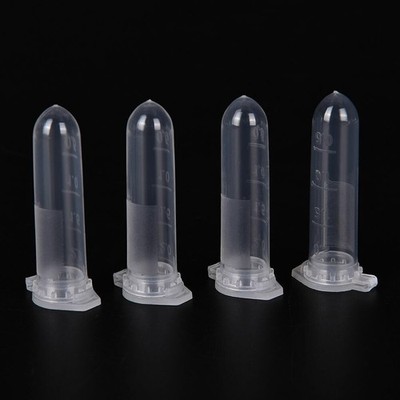 100pcs 2ml Micro   Vial Clear Plastic Vials Container Cap P112C YL *gb
