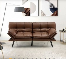 2 Seater Convertible Sofa Bed with Reclining Backrest