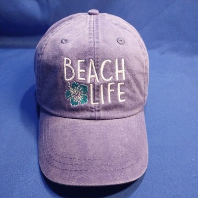 Adams Beach Life  Blue Hat Cap Adjustable Strap Back One Size