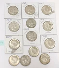1950-1964 COLLECTION OF BEN FRANKLIN & KENNEY HALF DOLLARS 90% SILVER LOT #A14