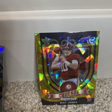 2021 #170 Mac Jones Panini Prizm Draft Picks Crusade RC Gold Cracked Ice