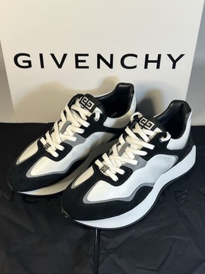 Givenchy GIV Runner Sneakers Black Grey White EU 41 US 8 New Full