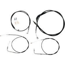 LA Choppers Cable/Brake Line Kit - 12-14in. Ape Hangers - Black LA-8150KT-13B