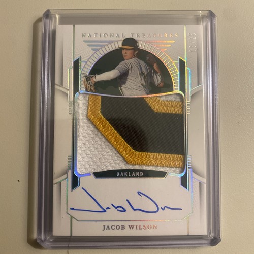 2024 National Treasures Jacob Wilson Holo Patch Auto /25 #PMS-JW