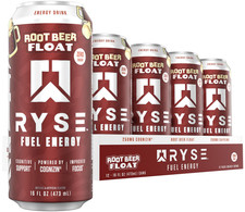 RYSE Fuel Energy Drink - Root Beer Float - Sugar Free - 200Mg Natural Caffeine,