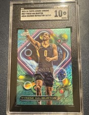 2023-24 Topps Cosmic Chrome Tyrese Haliburton SGC10 Aqua Equinox Refractor /149